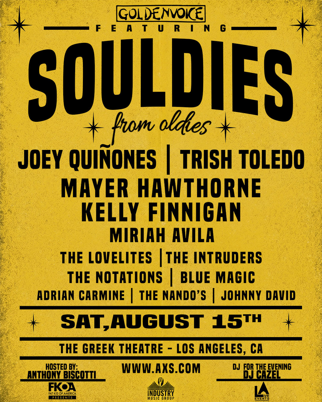 Soldies from Oldies with Joey Quiñones at the Greek Theatre on Saturday, August 15